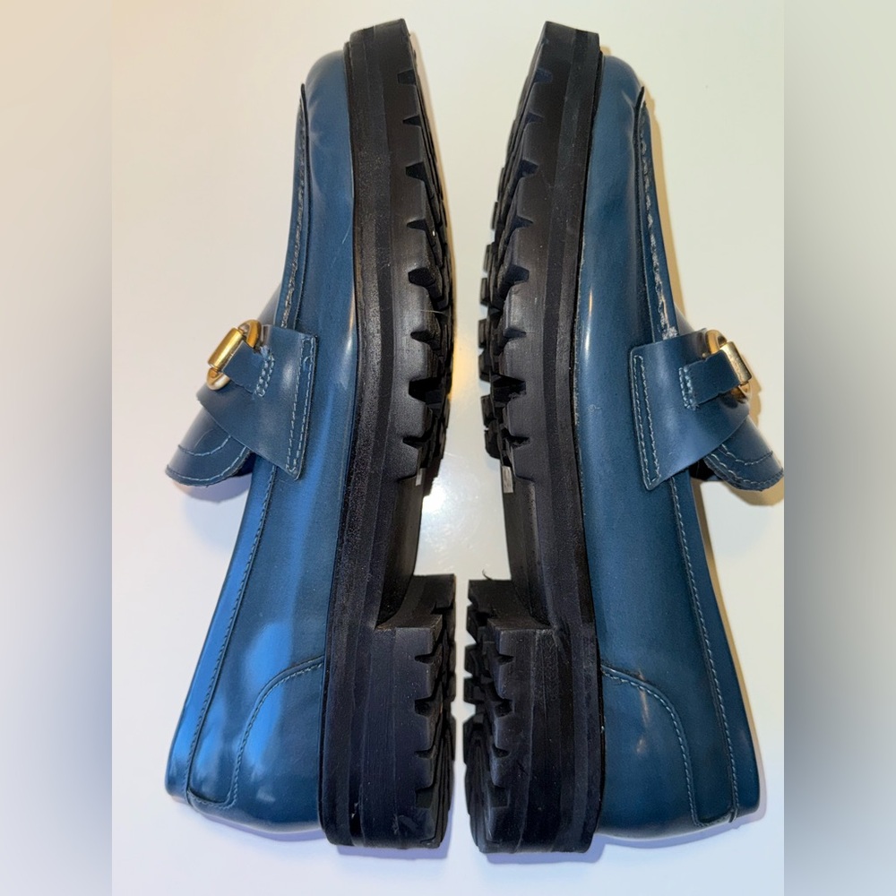 STEVE MADDEN MISTOR BLUE LOAFER LUG SOLE WOMENS SZ 8 - Picture 7 of 8